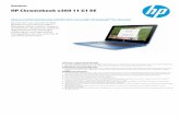 HP Chromebook x360 11 G1 EE · Datasheet HP Chromebook x360 11 G1 EE Advance multimodal learning with HP’s first convertible Chromebook™ for education Rewritetheruleswiththedurable,