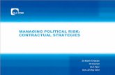 MANAGING POLITICAL RISK: CONTRACTUAL STRATEGIES · MANAGING POLITICAL RISK: CONTRACTUAL STRATEGIES Dr Martin S Navias ... Libyan Concession with Texaco BP and Liamco, ... 15672695.1