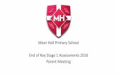 Moor Hall Primary School End of Key Stage 1 Assessments ... · PDF fileEnd of Key Stage 1 Assessments 2016 Parent Meeting ... focus developing an enjoyment and love of reading. ...