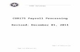 COR 175 Payroll Processing Manual (Word) - Oklahoma · Web viewMain Payroll Process Flow Details 6 Step 1 – Run Pre-Funding Reports 6 Step 2 – Run Longevity Part-Time Report 10