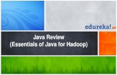 Java Review (Essentials of Java for Hadoop) - Edureka · What is Java ? Java - Java is not just a programming language but it is a com plete platform for object oriented programming.