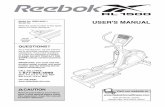 USER'S MANUAL - markandleah.com · USER'S MANUAL Serial Number Decal ... REEBOK and the Vector Logo are registered trademarks and service ... Place all parts of the elliptical exerciser