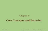 Cost Concepts and Behavior - csus.edu · Cost behavior: How costs respond to a change in activity level within the relevant range ... Cost-Volume-Profit Analysis L.O. 1 Use cost-volume-profit
