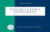 Federal Credit Supplement - GPO · The 2009 Federal Credit Supplement provides summary information about Federal direct loan and loan ... Weighted Average of Total Obligations ...
