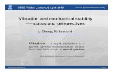 Vibration and mechanical stability status and .2015-01-27 · Vibration and mechanical stability