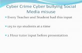 Cyber Crime Cyber bullying Social Media misuse - …forebygg.nu/wp-content/.../FS6-Hannigan-C-Bosworth-1-Presentation.pdf · Cyber Crime Cyber bullying Social Media misuse Every Teacher