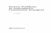InverseProblems inAtmospheric ConstituentTransport · 2017-05-23 · of the effect of spatially varying sources and sinks and the effect of atmospheric transport. Therefore a model