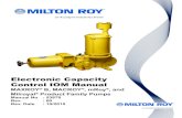 Electronic Capacity Control IOM Manual - Milton Roy · Electronic Capacity Control IOM Manual ... near your metering pump. ... APPENDIX A MAXROY ® B PUMP ECC INSTALLATION ...