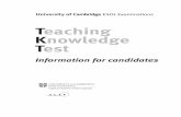 Teaching Knowledge Test - Cambridge Assessment .TKT candidates are expected to be familiar with language