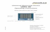 Universal Measuring Device UMG 96 - Janitzadownload.janitza.de/download_direkt/Manuals/000... · Universal Measuring Device UMG 96 ... UMG96, with an Amperemeter, it must be connected