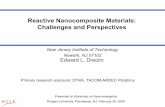 Reactive Nanocomposite Materials: Challenges …coesdytse/NanoE-Workshop2008/Dreizin.pdfReactive Nanocomposite Materials: Challenges and Perspectives ... – Spark versus laser ...