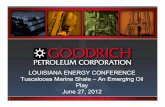 LOUISIANA ENERGY CONFERENCE Tuscaloosa Marine …louisianaenergyconference.com/webdocs/2012_Company... · 2011: DVN – Beech Grove 68H-1, East Feliciana Parish, LA. ... ~ 5,000’