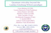 Quantum criticality beyond the Landau-Ginzburg-Wilson …qpt.physics.harvard.edu/talks/sces.pdf · Quantum criticality beyond the Landau-Ginzburg-Wilson paradigm Leon Balents (UCSB)