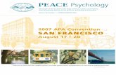 2007 APA Convention San FranciSco - Websterhulsizer/PeacePsyc/PeacePsych... · Peace Psychology Spring/Summer 2007 2007 APA Convention San FranciSco ... APA Convention 2007 ... Peace