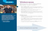 Veterans - College Boardmedia.collegeboard.com/digitalServices/pdf/clep/clep_for_veterans... · Veterans Maximize Your Education Beneﬁ ts with CLEP ®! “CLEP is one of the best