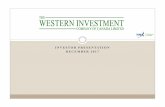 INVESTOR PRESENTATION DECEMBER 2017 - winv.ca · structure and earnouts Buy-in program for existing management ... Management Fees: GP / LP structure eliminated; removal of lucrative