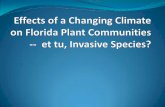 Effects of a Changing Climate on Florida Plant Communities ...€¦ · tropical regions Expanded ranges ... Plant Communities at Risk from Sea Level Rise • Salt Marsh ... The palms