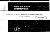 Models in Cost.-Effectiveness Analysis: An Example r · ECONOMICS AND COSTING DIVISION RAC PAPER RACP-2 Revised June 1965 Models in Cost-Effectiveness Analysis: An Example …