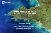 From MERIS to OLCI Ocean colour at ESAiocs.ioccg.org/wp-content/uploads/1020-henri-laur-esa-from-meris... · From MERIS to OLCI Ocean colour at ESA . ... Data management ADM-Aeolus