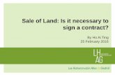 Sale of Land: Is it necessary to sign a contract? - REHDArehdainstitute.com/wp...of-Land-Is-it-necessary-to-sign-a-contract... · AGENDA •Introduction •Elements of Contract •Common