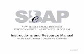 for the Dry Cleaner Compliance Calendar - New Jersey Dry Cleaner Calendar English... · The New Jersey Small Business Environmental Assistance Program ... fill out the dry cleaning