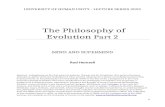 The Philosophy of Evolution Part 2 - University of Human …€¦  · Web viewuniversity of human unity - lecture series 2009 The Philosophy of Evolution Part 2 MIND AND SUPERMIND