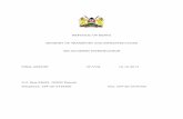 REPUBLIC OF KENYA MINISTRY OF TRANSPORT AND … · MINISTRY OF TRANSPORT AND INFRASTRUCTURE AIR ACCIDENT INVESTIGATION ... SYNOPSIS The Air Accident Investigation ... twin engine