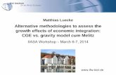 Alternative methodologies to assess the growth effects …€¦ · Alternative methodologies to assess the growth effects of economic integration: ... – average effect of a free-trade