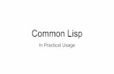 Common Lisp - Amazon S3€¦ · Academia Lisp grew as a research language Used as a language with which to research languages Its academic and theoretical roots made it ideal for