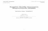 Supplier Quality Assurance Requirements (SQAR) .2.1 Quality System Requirements . Supplier shall