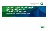 CA AutoSys Workload Automation r11 Troubleshooting · CA AutoSys Workload Automation r11 Troubleshooting Presenters: Dan Shannon Elizabeth DexterPresenters: Dan Shannon, Elizabeth