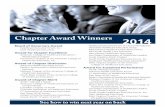 Chapter Award Winners 2014 - American College of ... · ACHE’s Chapter Management and Awards Program What Are the Performance Standards? What Are the Criteria to Earn an Award?