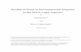 Burden of Proof in Environmental Disputes in the WTO ... 2 Jan 2009.pdf · objectives of the WTO dispute settlement (DS): the allocation of the burden of proof is a means towards