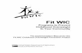 Fit WIC - wicworks.fns.usda.gov · McGarvey EL. Non-randomized ... Creswell, JW. Qualitative inquiry ... Fit WIC Activity Kit and the Fit WIC Activities Guide Fit WIC. and Fit WIC.