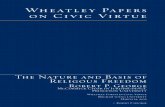 Papers on Civic Virtue - Wheatley Institution · on Civic Virtue. Professor George ... and ennoble the human personality, or what King in other contexts refers to as the human spirit.
