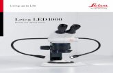 Leica LED1000 · Leica LeD1000 MoDuLar LeD Lighting SySteM 5 LED ring lights LeD ring Light 38/20 This LED ring light (20 LEDs), with an inside diameter of 38 mm, is ideal for