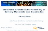 Electrode Architecture-Assembly of Battery … 8-12, 2015, Arlington, Virginia Electrode Architecture-Assembly of Battery Materials and Electrodes 2015 Annual Merit Review and Peer