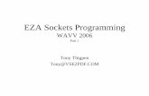 Tony Thigpen Tony@VSE2PDF - DinoMasters.comdinomasters.com/coolstuff/2006EZA.pdf · EZA Sockets Programming WAVV 2006 Part 1 Tony Thigpen ... TCP/IP Socket Programming – GG24-2561-00