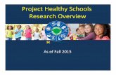 Project Healthy Schools Research Overvie · Project Healthy Schools Research Overview As of Fall 2015 ... Report the prevalence of ... Breakfast Habits and Cardiovascular Disease