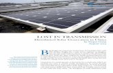 LOST IN TRANSMISSION in...LOST IN TRANSMISSION Distributed Solar Generation in China by Xiupei Liang ... In December 2012, with little fanfare, Pengfei Xu, a solar power engineer in