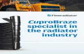 CuproBraze specialist in the radiator industry€¦ · Finnradiator is an expert in the design and production of both copper and ... The profitability of CuproBraze radiators, ...