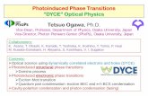 Photoinduced Phase Transitions “DYCE” Oti Phl iOptical ... · Pseudo gap? (Bosonic) (Fermionic) m ... collapsing exciton rings afford a contactless method for probing the electron