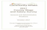 2017 County Wage and Salary Survey - dca.ga.gov · functions, and special projects ... 2015 County Government Wage and Salary Survey • i ... County Clerk Acts as clerk to Commission
