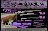 CONSUMER REBATES ARE MAIL-IN ONLY CASH BACK · bicentennial cash back rebates. with the urchase select remington irearms ammunition. consumer rebates are mail-in only. vali on purchases