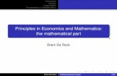 Principles in Economics and Mathematics: the mathematical … · Introduction Calculus Linear algebra Fundamentals of probability theory References Chiang, A.C. and K. Wainwright,