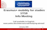 Erasmus+ mobility for studies 17/18 Info Meeting - unibo.itcorsi.unibo.it/2cycle/AerospaceEngineering/Documents/International... · Erasmus+ mobility for studies 17/18 . Info Meeting