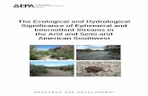 The Ecological and Hydrological Significance of … Ecological and Hydrological Significance of Ephemeral and ... D. Phillip Guertin . ... Significance of Ephemeral and Intermittent