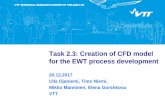 Task 2.3: Creation of CFD model for the EWT process ... 10 Conclusions The thermodynamic equilibrium solver of HSC Chemistry, based on Gibbs energy minimization, was successfully coupled