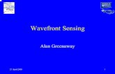 Optical Aperture Synthesis - waf.eps.hw.ac.ukwaf.eps.hw.ac.uk/downloads/presentations/Wavefront Sensing by Alan... · 27 April 2005 41 Summary • Completely analytic solution not
