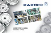 PAPCEL · PM technical parameters after reconstruction: (testliner, fluting, 120 - 175 g/m , 3.500 kg/h, brown 2 waste paper), headbox width 2.400 mm, width on